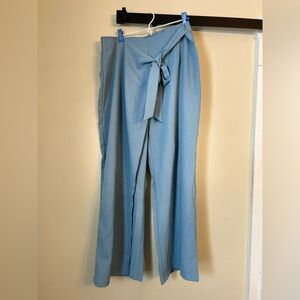 HALARA Sky Blue Tie-Waist Pants